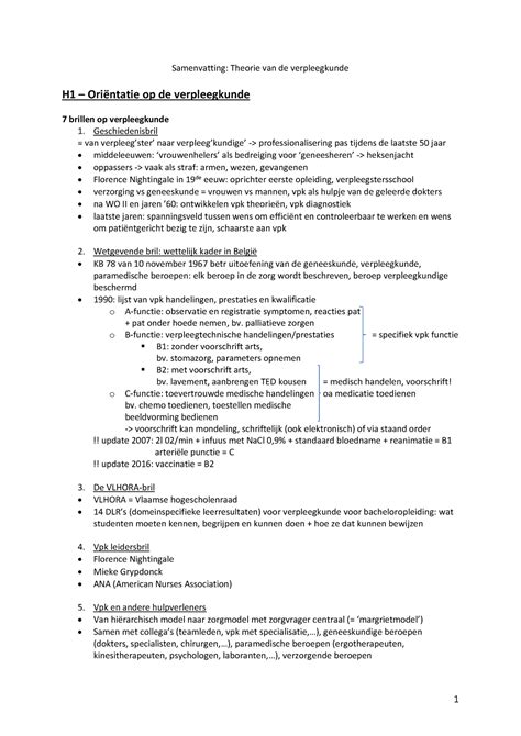 Samenvatting Theorie Vd Vpk Samenvatting Theorie Van De