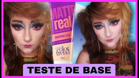 TESTEI Base Matte Real Avon Maquiagem Colorida YouTube