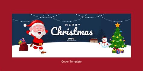 Premium Vector | Merry christmas cover page template