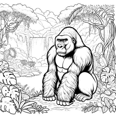 Gorilla Coloring Pages Coloring Pages Gem