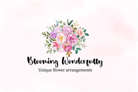 Watercolor Floral Boutique Logo Graphic by vectoratorofficial ...