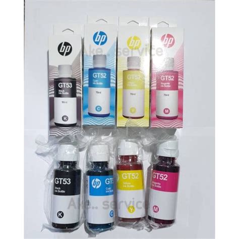 หมก HP GT53 สดำ Black ขนาด90 Ml GT52 ส C M Y สละ 70 Ml หมกINKJET