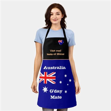 Taste Of Home And Australian Flag Australia Cooking Apron Zazzle