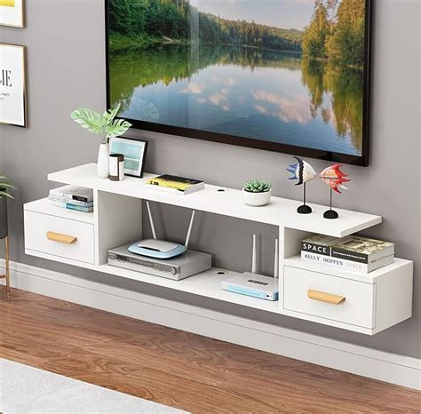 Amazon Co Jp Floating TV Stand Cabinet Floating TV Stand Wall Mounted