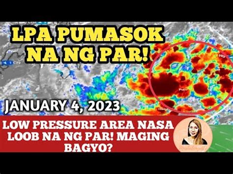 Lpa Nasa Loob Na Ng Par Maging Bagyo Ba January Pagasa Weather