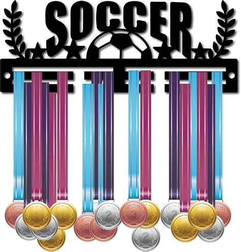 Amazon CREATCABIN Acrylic Medal Holder Soccer Medal Hanger Display