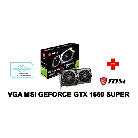 Vga Msi Geforce Gtx 1660 Super Shopee Thailand