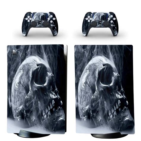 Skull Pattern Skin Sticker Decal For PS5 Digital Edition And