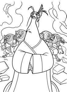 Coloriages de Kung fu Panda faciles pour enfants Gratuits à imprimer