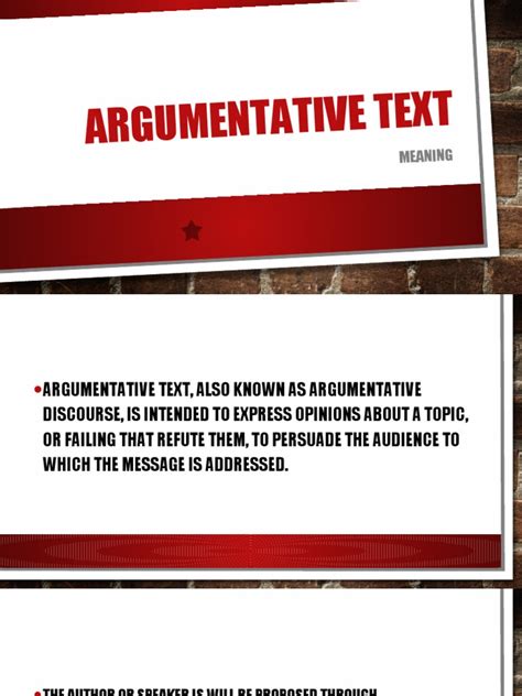 argumentative text   argumentation theory persuasion