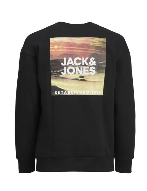 Sudadera Jack Jones Wish Negro Para Hombre B