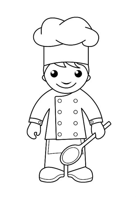 Desenhos De Cozinheiro Para Colorir Bora Colorir