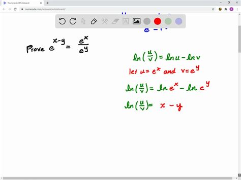 SOLVED:Properties of e^{x} Use the inverse relations between \ln x and ...