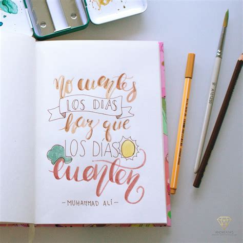 Caligrafía O Hand Lettering En Español Frases Motivadoras Y Positivas