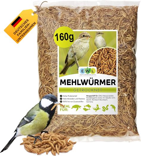 Mehlw Rmer Getrocknet Ltr G Insektensnack F R V Gel Fische