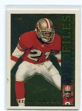 DEION SANDERS 1995 Topps Pro Files Profiles INSERT #PF-4 SF 49ers ...