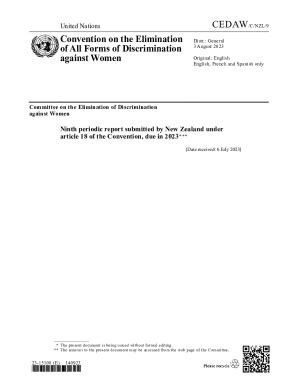 Fillable Online Cedaw C Nzl Convention On The Elimination Of All