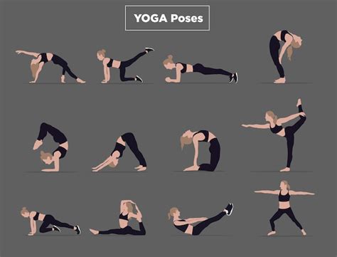 Yoga Posen Illustration Premium Vektor