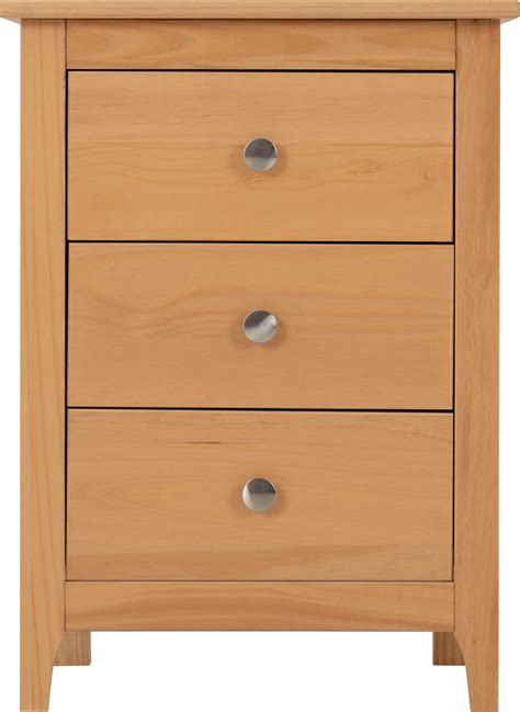 100 103 094 Oslo 3 Drawer Bedside Antique Pine Wholesale Beds