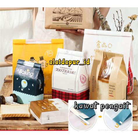 Jual Pcs Plastik Roti Tawar Ziplock Kawat Kantong Kertas Roti Tawar