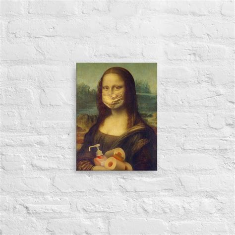 Mona Lisa Mask And Toilet Paper Etsy