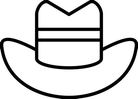 Cowboy Hat Outline Icon 9247632 Vector Art at Vecteezy