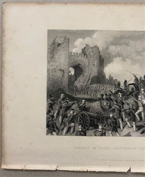 Assault Of Delhi Capture Of The Cashmere Gate Lithograph