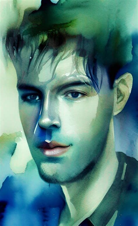 Watercolor Portrait Digital Art By Barroa Artworks Fine Art America