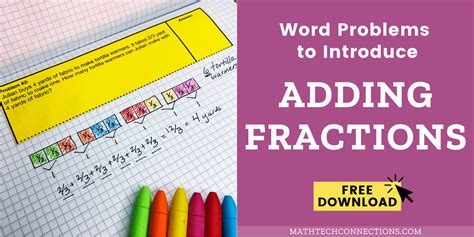 Word Problems To Introduce Adding Fractions Math Tech Connections