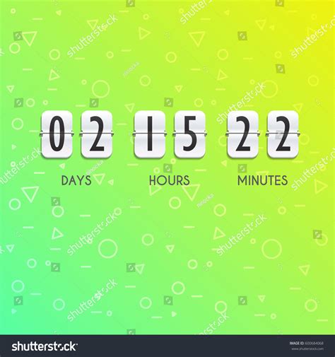 Flip Countdown Timer Vector Clock Counter Stock Vector Royalty Free