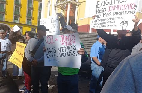 Se manifiestan profesores del Tecnológico de Xalapa exigen pagos