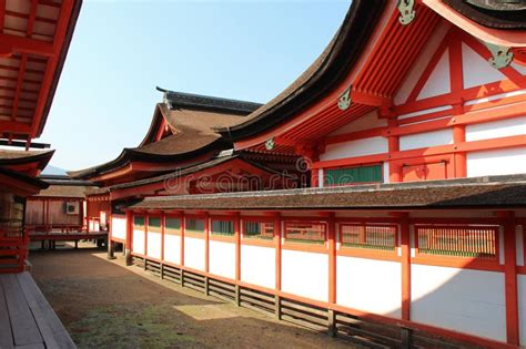 Pavilion In A Shinto Shrine Itsukushima In Miyajima Japan Stock