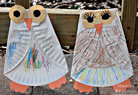 Paper Plate Owl Craft For Kids