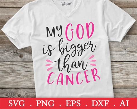 My God Is Bigger Than Cancer Svg Breast Cancer Svg Cancer Etsy Australia