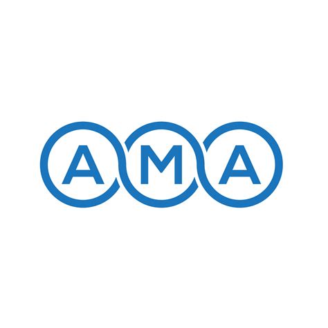 Ama Letter Logo Design On White Background Ama Creative Initials