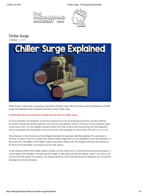 Chiller Surge The Engineering Mindset Pdf Heat Heat Transfer