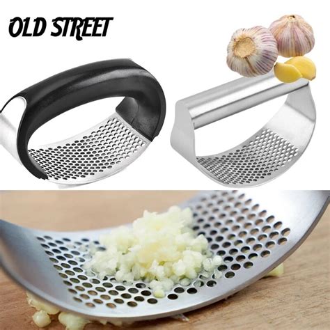 Multi Function Manual Garlic Press Curved Garlic Grinding Slicer