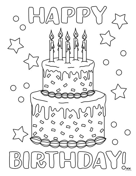 Cake Coloring Pages Free Pages Printabulls