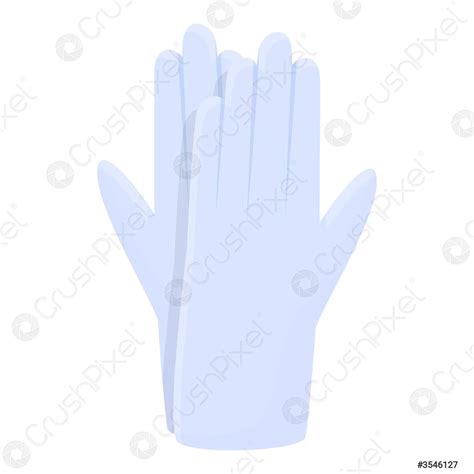 Transparent Medical Gloves Icon Cartoon Style Stock Vector