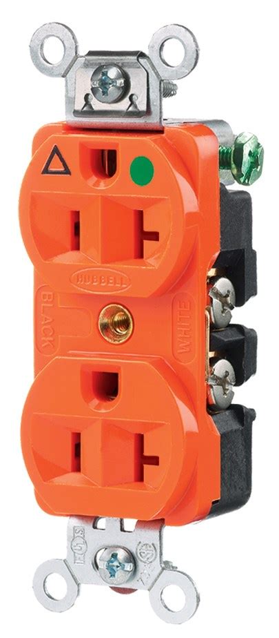 Hubbell Ig Volt Pole Wire Nema R Orange Isolated