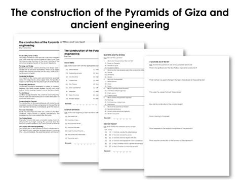 The construction of the Pyramids of Giza and ancient engineering | Teaching Resources