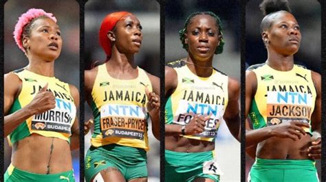 Jamaica Finishes 2nd In Womens 4x100m Final At World Athletics