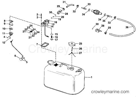 FUEL TANK 1988 Outboard 40 E40RLCCS Crowley Marine