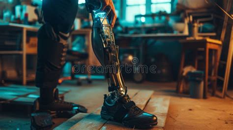 Prosthetic Leg Technology in Workshop Stock Photo - Image of mobility ...