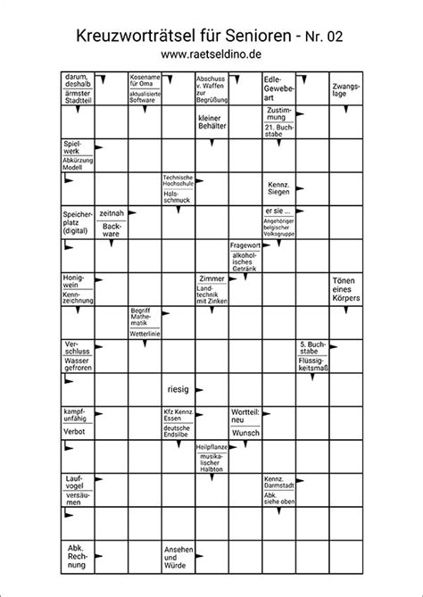 Kreuzwortr Tsel F R Senioren Gedachtnistraining Fur Senioren
