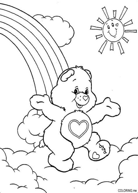 rainbow care bear coloring page
