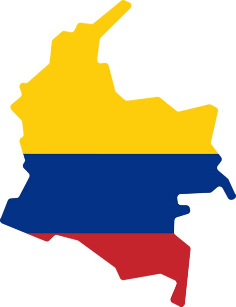 drawing of colombia flag map. 33266868 PNG