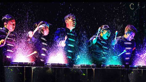 LED Water Drumming Show Electrifying High Impact Musicians