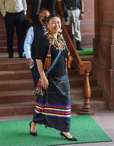 Nagalands First Woman Rajya Sabha Mp Phangnon Konyak Takes Oath