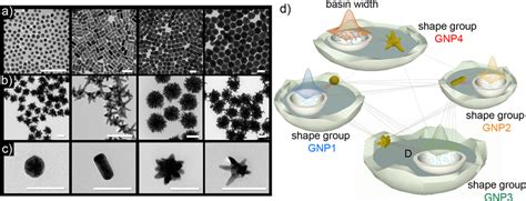 Nanoparticle Shape Groups Tem Micrographs Illustrating A Library Of